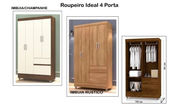 Roupeiro Ideal 4 portas
