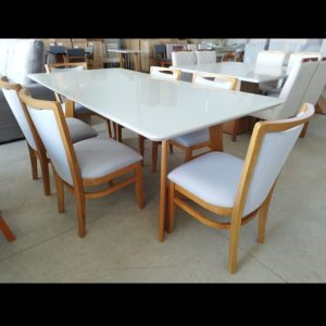 Mesa Maya 1,80x0,90 com 6 cadeiras Mariana